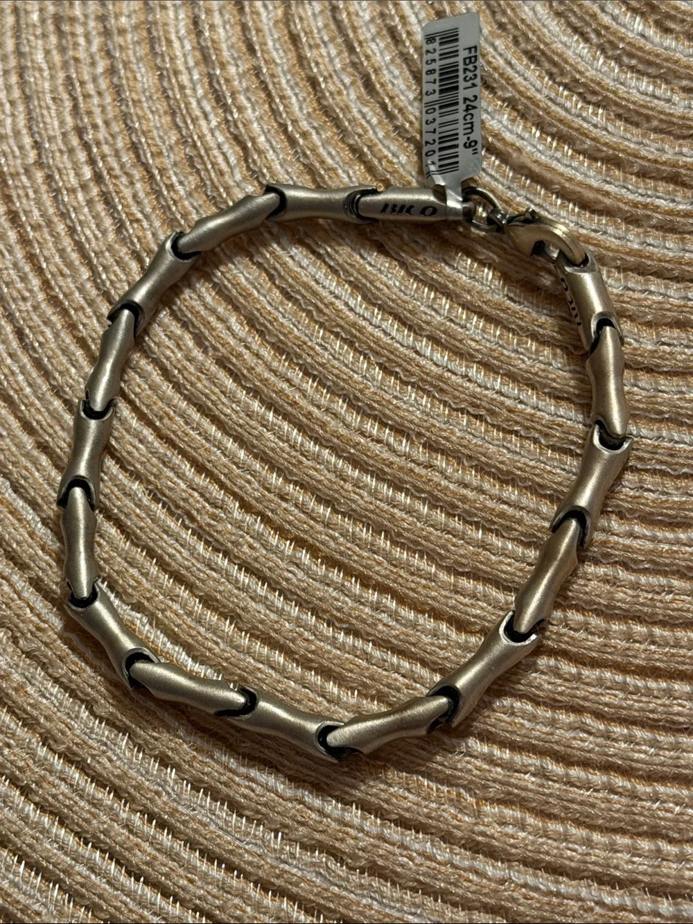 Bico Hand-Made Ball and Link Bracelet 9” NWT